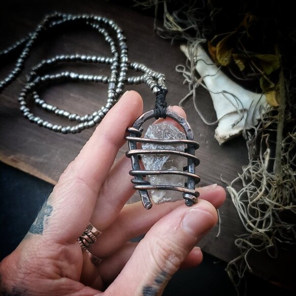 Smokey Quartz Statement Necklace - Picture 5 of 6